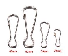 Generies Stahl Flaggenmast Clip Karabiner Haken Fahnenmast Befestigung 20mm / 30mm / 40mm / 50mm - 50mm