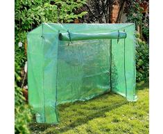 Foliengewächshaus 200x77x169cm Gewächshaus für Tomaten, Treibhaus mit aufrollbarer Tür PE-Gitternetz