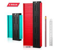 2 Stück Konturenlehre Groß Kontur Vervielfältigungslehre,Upworld Profillehre Konturmessgerät- Profil Messer Messgerät Lehre Werkzeug- Holz Fliesen Laminat Kopierer Konturlehre Duplikator Messwerkzeug