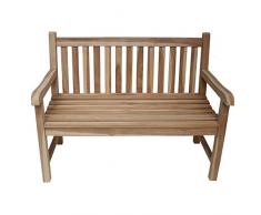 CHICREAT 2 Sitzer Bank Teakholz Gartenbank Teakbank, ca. 120 cm breit