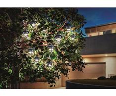 Solar LED Lichterkette Asia Style mit 10 Laternen 3000K warmweiß, 102152 Esotec