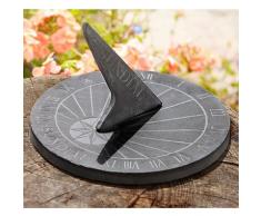 Große Sonnenuhr aus Schiefer, rund ? 25 cm Durchmesser