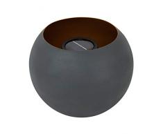 Dehner Solar Feuerkugel Siro, Ø 25 cm, Höhe 20.5 cm, Metall, dunkelgrau/gold