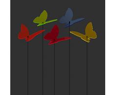 SUNPLAY Sonnenfänger Schmetterlinge Maddy im FARBMIX, 5 Stück zu je 10 cm Durchmesser im Set + 35 cm Schwingstäbe