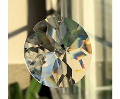 Kristall Sonne ø 45mm im feinem Geschenkbeutel Hoch Brillant Regenbogenkristall Feng Shui Fenster-Deko Kristallglas Facettenreich 30% Bleikristall Suncatcher