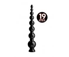 XR Brands - Hosed - 19 Zoll abgestufter Anal Perlschlauch - Schwarz