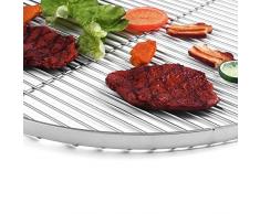 Grillrost Edelstahl 60cm Schwenkgrill Dreibein mit 3 Löcher für Hacken im Aussenring zum Aufhängen