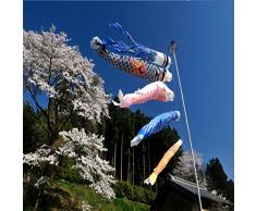 Bluelover 1 Set 5Pcs Japanischen Karpfen Flag Banner Windsack Sailfish Koinobori Wind Streamer Muticolor Karpfen