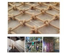 GR5AS Kindergarten Geländer Sicherheitsnetz Hanf Schutznetz Kinder Fall Safety Net Hanf-Seil-Kletternetz Isolation Netz Indoor Outdoor Climbing Hammock Schaukel Zaun Balkon Dach Restaurant Bar Decken
