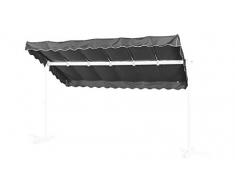 GRASEKAMP Qualität seit 1972 Ersatzdach Standmarkise Dubai Grau Raffmarkise Ziehharmonika Mobile Markise