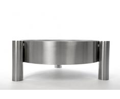 KTC Tec Profi Edelstahl Feuerschale 50 cm Garten Feuerstelle Feuerkorb Pflanzschale Klöpperboden Terrasse