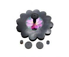 Nologo Solarbrunnen Solarbetriebene Wasserbrunnen Lotus Garden Pool Teich Sonnenkollektor Schwimm Brunnen Garten-Dekoration LPLHJD