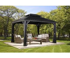 Aluminium Pavillon Überdachung Gazebo Messina // 298x363 cm (BxH) // Sommer-Pavillon und Gartenlaube mit Hard-Top Dach von Sojag
