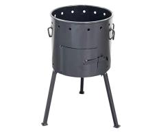 Utschag Uchag Campingofen Feuerstelle Garten Terrasse für Kasan 33cm Durchmesser Feuer-Ofen draußen Ostern kochen gemütlich Kohle Holz Zelten Feldküche Gulaschkanone