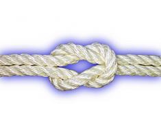 6mm Polyester-Seil 3-schäftig gedreht 554kg 10m weiß Festmacher Ankerleine PES Leine Reepschnur