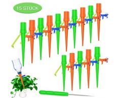 FYLINA Automatisch Bewässerung Set Upgrade 15 Stück Einstellbar Bewässerungssystem Balkon Garten zur Pflanzen Wasserspender Pflanzen Bewässerung Urlaub mit Wetterfeste Halterung