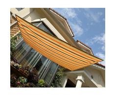 JDlept Sonnensegel ,Rechteck Markisenüberdachung Außengarten Terrassenpflanze Swimmingpool 95% Beschattungsrate Sonnenschutz. (Color : Yellow and White Strip, Size : 0.9m*5m)