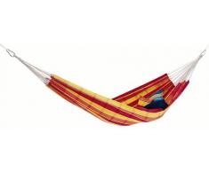 AMAZONAS Brasilianische Hängematte XL Barbados Papaya 230 x 150cm für Mehrpersonen bis 200kg buntkariert