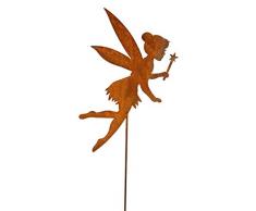 Bornhöft Gartenstecker wie Tinkerbell Metall Rost Gartendeko Edelrost rostiger Beetstecker 110cm