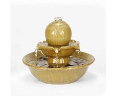 A Drinnen Springbrunnen Wasserspiel,viel Glück Wasserfall Tischbrunnen,Kaskade Brunnen Für Büro- Und Wohnkultur,feng Shui Geschenk Gelb 10.2zoll
