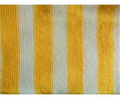 Easy Gardening Sichtschutz, Schattiermatte, Tennisblende, Balkonblende, Windschutz, inklusive Kabelbinder, in verschiedenen Größen! 0,90 x 10 m (0,90 x 10 m, gelb/weiss)