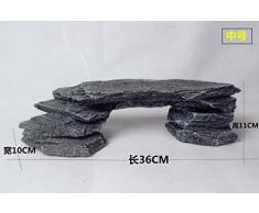 JRTAN & Pet Simulation Trockentrockenturm für Schildkrötentanks, mittlere Steinbank