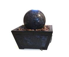 SAUERLAND Wasserspiel mit Marmor Kugel Ocean Green, inkl. Behälter, Zimmerbrunnen