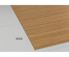 Bambusteppich Massive Gold, 70x120 cm, 17mm gehärtete Stege Generation Bambusteppich | kein Bordürenteppich | Teppich | Wohnzimmer | Küche DE-Commerce | Made IN Germany