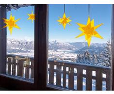 Cazador-del-Sol Estrella Sonnenfänger 3D Stern schwebend 20 x 20 cm - gelb