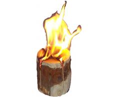 Hoyo Technology GmbH 4 Stück Schwedenfeuer Baumfackel Finnenfackel Gartenfackel Fackel Höhe = 19 cm; Ø = 9-14 cm Brenndauer ca. 40 Minuten pro Stück