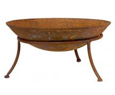 Feuerschale inkl. Dreibein 47 cm Durchmesser - Leicht & Robust aus Eisen - Grillschale für Garten & Terrasse - Dekokschale für Innen & Außen - Ideal für Grillen & Dekoration -