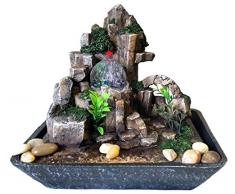 Zimmerbrunnen Feng Shui in Polyresin mit LEDs