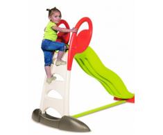 Smoby – XL Doppel-Wellen-Rutsche – Große Rutsche mit Wasseranschluss, 2,30 Meter lang, mit Rutschauslauf, Verstrebung, für Kinder ab 3 Jahren