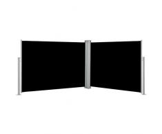 Tidyard Ausziehbarer auf 1000 cm Doppelseitiger Sichtschutz Markise,Automatischen Rückrollfunktion,Doppelseitenmarkise Garten-Seitenmarkise Seitenrollo Seitenwand Mit Montagezubehör,2 Pfosten