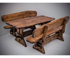 Timberline Sitzgruppe Maxi XL 200 cm Outdoor Gartenmöbel, Farbe:Teak;Material:Birke