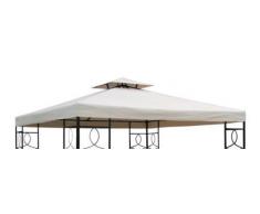 habeig Ersatzdach 310g/m² Wasserdicht, circa 3 x 3 m, Pavillondach Wasserfest, beige, 298 x 298 x 18 cm, 73011