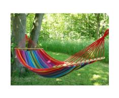 Gruener Handel Hängematte Amazonas mit Stab - bis 120 kg | Baumwolle | Handarbeit | Fair Trade (Spring)