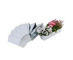 Nature by Kolibri Blumenkasten Set Balkonkasten Einsatz passend für Europaletten für Blumen, Kräuter und Früchte 12 Stück 38cm