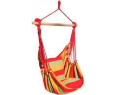 Hängesessel Hängesitz TOBAGO Schaukel Sitzschaukel Hängematte Hängestuhl blau rot NEU, Farbe:Rot