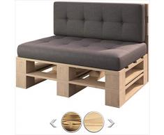 sunnypillow palettenmöbel Europaletten Indoor und Outdoor Lounge gartenmöbel Holz gartenmöbel Set Lounge möbel Terrasse Balkon loft Stil Paletten Palette Natur Bank 120 x 60 cm Höhe : 30 cm