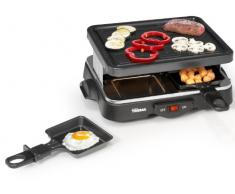 Tristar Raclette Grill/ Tischgrill für bis zu 4 Personen – mit Ein-/ Ausschalter und 4 Pfännchen, RA-2949