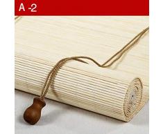 JZL Bambusrollo Innen- / Außenrollläden Heben Fenstervorhänge, Patio/Pavillon/Pergola/Carport Roll-Up-Sonnenschutz, 60 cm / 80 cm / 90 cm / 100 cm Breit (Size : 60cmx180cm)
