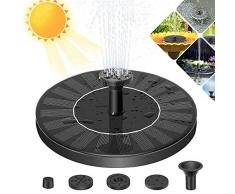 GESPERT Pond Fountains Solarbrunnen Solar Fountain mit 4 Effekten mit einkristalliner Solarpumpe mit für Garten, Vogelbad, Teich, Fischbehälter