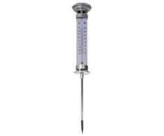 SIDCO Garten Thermometer LED Solar Gartenthermometer Außenthermometer beleuchtet