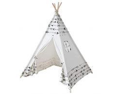 MECHHRE Tipi Spielzelt für Kinder - Segeltuch Kinderzelt - Kinder Zelt Tipi Zelt kinderzimmer spielzelt Junge mädchen Indianer (3.Pfeilmuster)