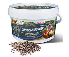 Bodenkaiser Universaldünger, organisch-mineralischer Pflanzendünger für Ihren Garten mit Langzeit-Wirkung, 2,5 kg Düngergranulat im praktischen Eimer