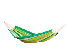 AMAZONAS Klassische Hängematte Lambada Apple handgefertigt in Brasilien 210cm x 140cm bis 150 kg grüngestreift