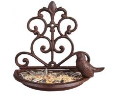 Esschert Design Wandfutterschale, Futternapf, Vogeltränke aus Gusseisen, ca. 18 cm x 10 cm x 18 cm