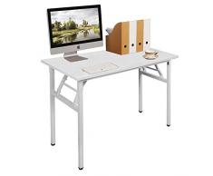 Need Schreibtisch Klapptisch Holzwerkstoffen Computertisch PC Tisch Bürotisch Arbeitstisch Esstisch für Zuhause, Büro, Picknick, Garten 100 * 60 cm，AC5DW-100