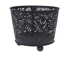 Ideal Trend Feuerschale 39x32 cm Feuerkorb Terassenofen Feuerstelle Schwarz Pflanzschale